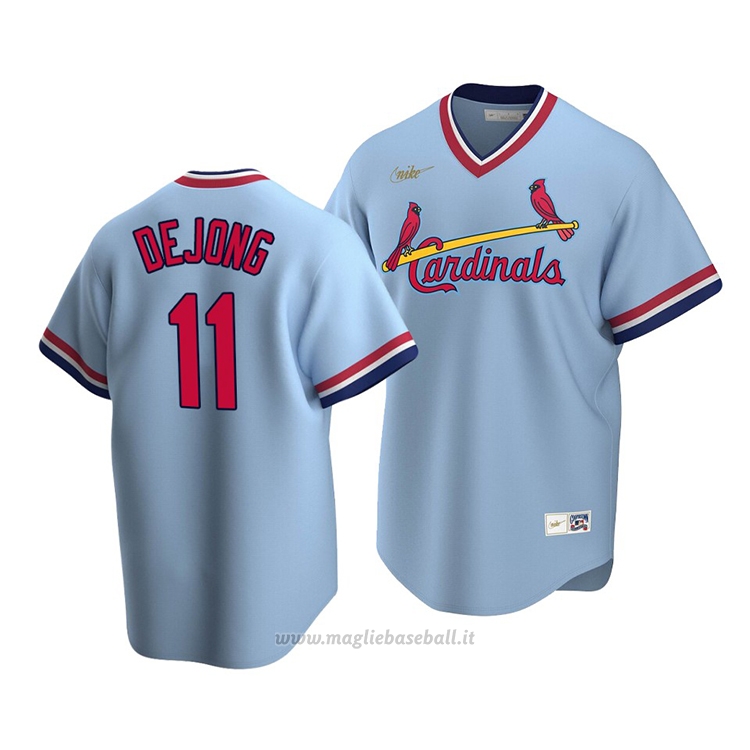 Maglia Baseball Uomo St. Louis Cardinals Paul Dejong Cooperstown Collection Road Blu